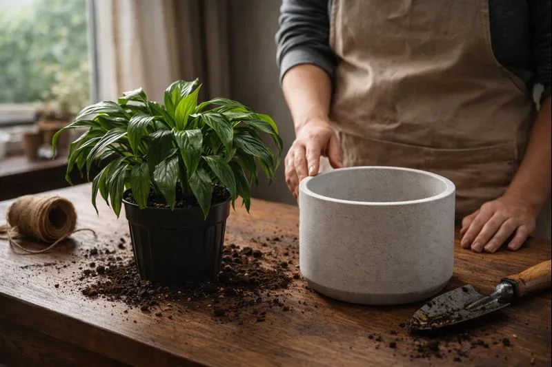 تعویض گلدان بلافاصله بعد از خرید گیاه باعث شوک و زرد شدن برگ‌ها می‌شود